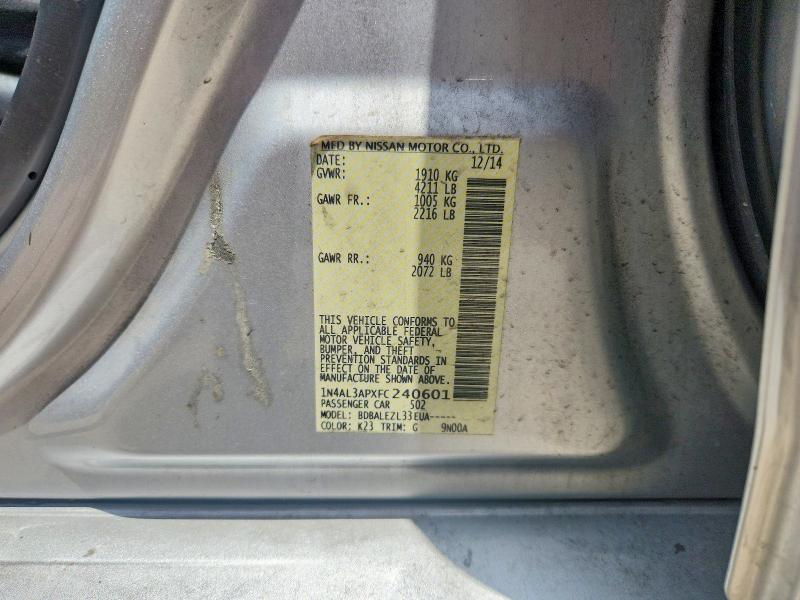 Продаж на аукціоні авто 2015 Nissan Altima, vin: 1N4AL3APXFC240601, номер лоту: 61898646