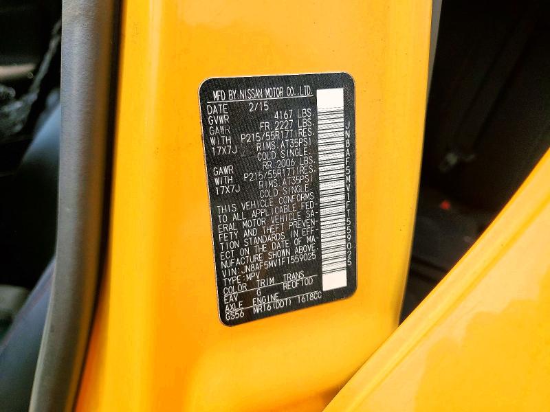 Aukcja sprzedaży 2015 Nissan Juke, vin: JN8AF5MV1FT559025, numer aukcji: 62604236