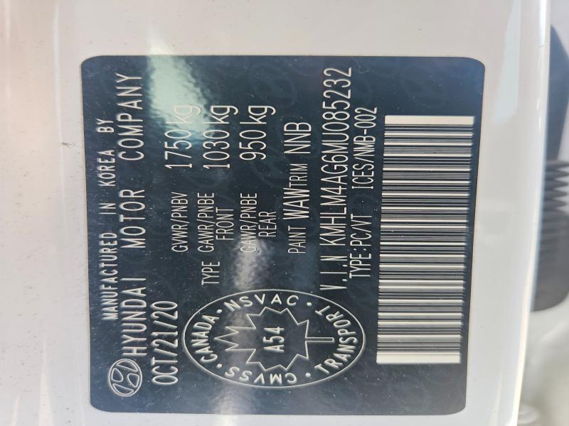 2021 Hyundai Elantra მანქანა იყიდება აუქციონზე, vin: KMHLM4AG6MU085232, აუქციონის ნომერი: 61529846