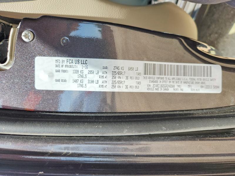 61538786 :رقم المزاد ، 2C4RC1BG5GR246900 vin ، 2016 Chrysler Town & Country مزاد بيع