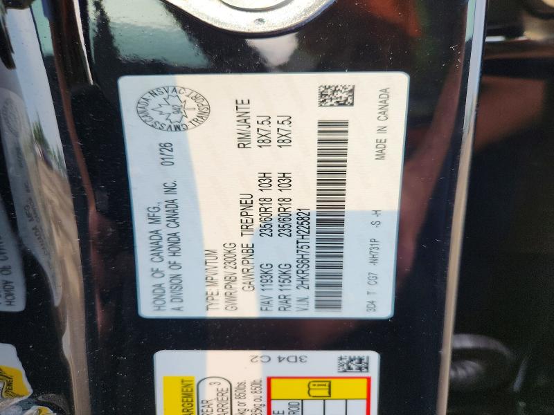 62614206 :رقم المزاد ، 2HKRS6H75TH225821 vin ، 2026 Honda Cr-v مزاد بيع