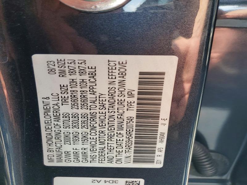 63111356 :رقم المزاد ، 7FARS5H54RE007549 vin ، 2024 Honda Cr-v مزاد بيع