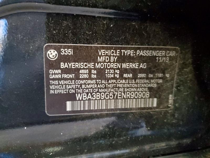 Aukcja sprzedaży 2014 Bmw 335, vin: WBA3B9G57ENR90908, numer aukcji: 59904726