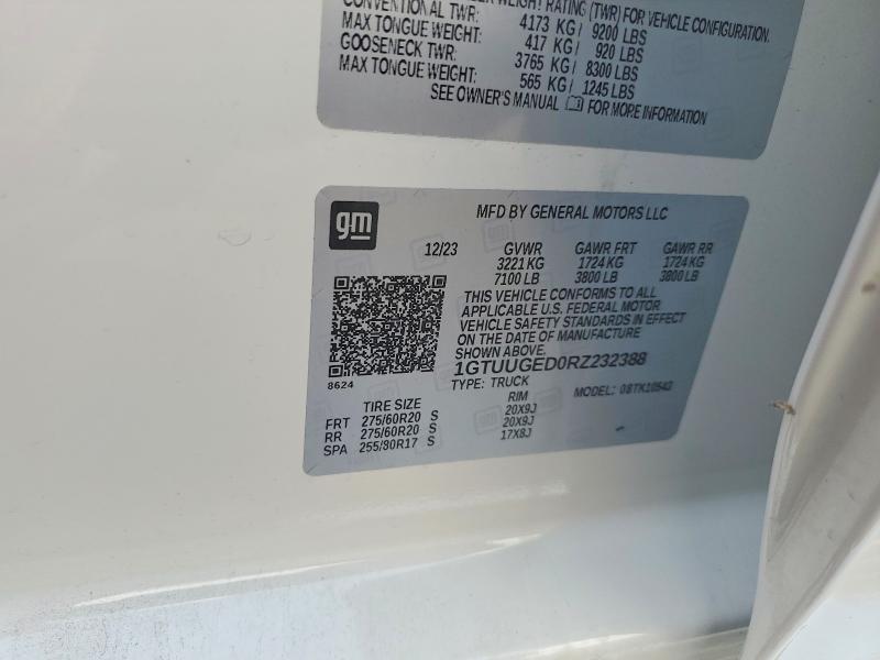 Продаж на аукціоні авто 2024 Gmc Sierra, vin: 1GTUUGED0RZ232388, номер лоту: 59975856