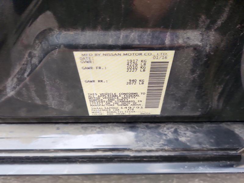 Продаж на аукціоні авто 2016 Nissan Altima, vin: 1N4AL3AP0GC149791, номер лоту: 61701646