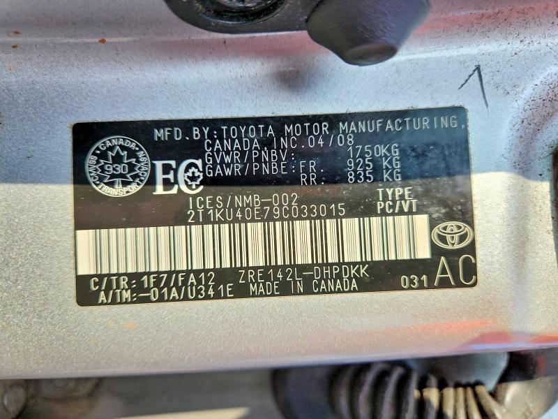 Auction sale of the 2009 Toyota Matrix, vin: 2T1KU40E79C033015, lot number: 60415896