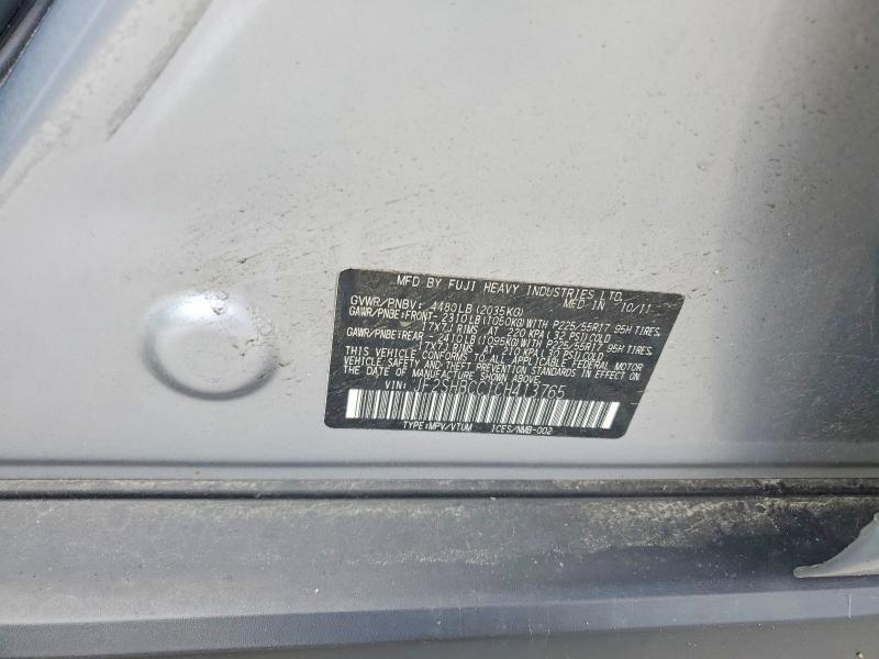 Aukcja sprzedaży 2012 Subaru Forester, vin: JF2SHBCC1CH413765, numer aukcji: 60806246