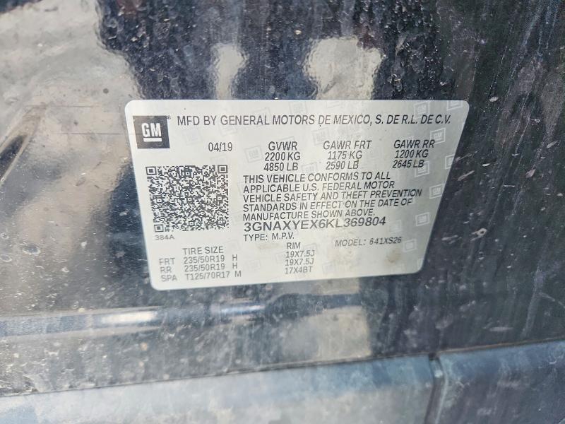 Продаж на аукціоні авто 2019 Chevrolet Equinox, vin: 3GNAXYEX6KL369804, номер лоту: 61699396