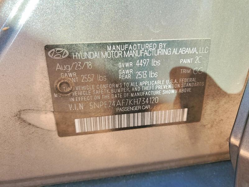Продаж на аукціоні авто 2019 Hyundai Sonata, vin: 5NPE24AF7KH734120, номер лоту: 61129726
