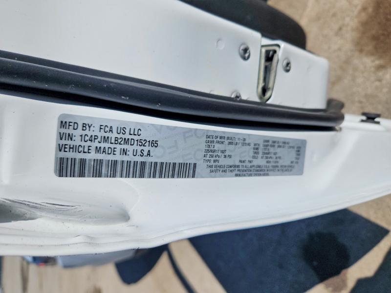 Продаж на аукціоні авто 2021 Jeep Cherokee, vin: 1C4PJMLB2MD152165, номер лоту: 62289206