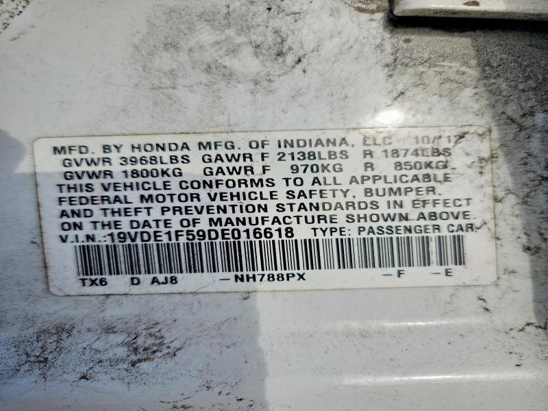 Продаж на аукціоні авто 2013 Acura Ilx, vin: 19VDE1F59DE016618, номер лоту: 60494156