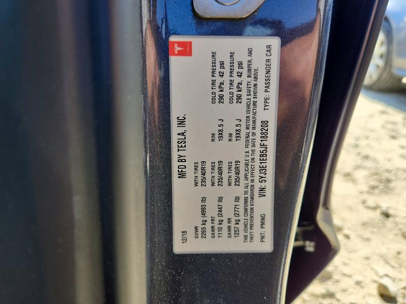 Aukcja sprzedaży 2018 Tesla Model 3, vin: 5YJ3E1EB5JF188208, numer aukcji: 61785506