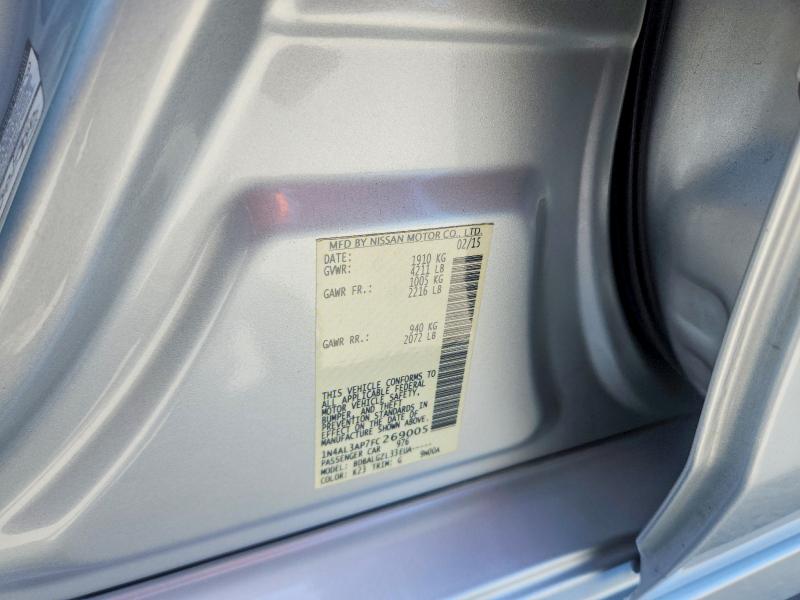 59801206 :رقم المزاد ، 1N4AL3AP7FC269005 vin ، 2015 Nissan Altima مزاد بيع