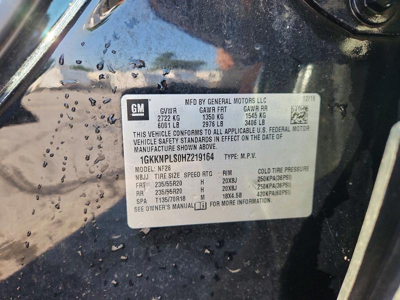 Продаж на аукціоні авто 2017 Gmc Acadia, vin: 1GKKNPLS0HZ219164, номер лоту: 59688106
