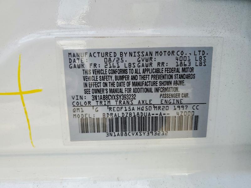 61806496 :رقم المزاد ، 3N1AB8CVXSY393232 vin ، 2025 Nissan Sentra مزاد بيع