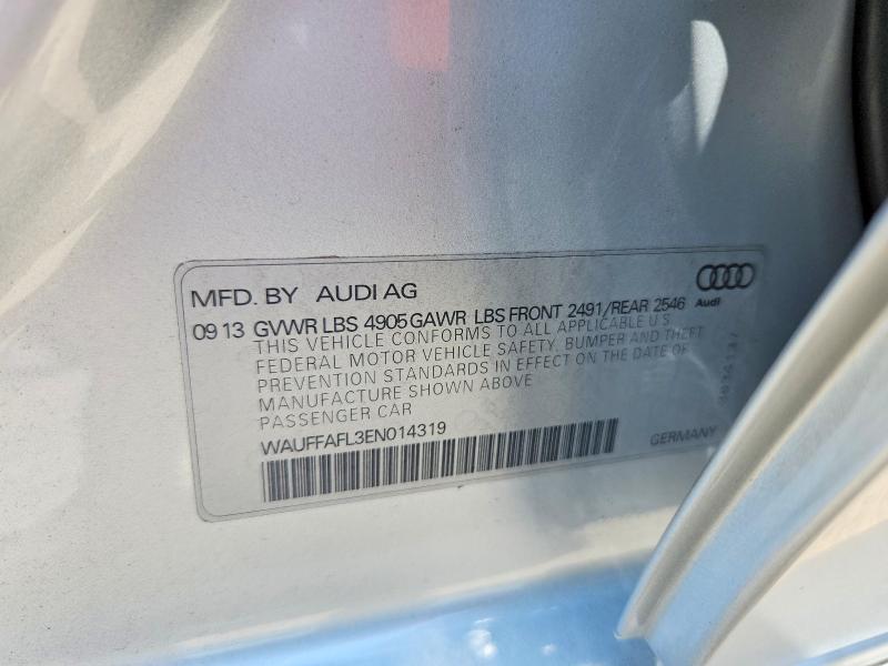 Продажа на аукционе авто 2014 Audi A4, vin: WAUFFAFL3EN014319, номер лота: 62884406