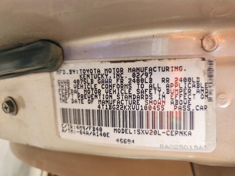 Продажа на аукционе авто 1997 Toyota Camry, vin: 4T1BG22KXVU100455, номер лота: 61489596
