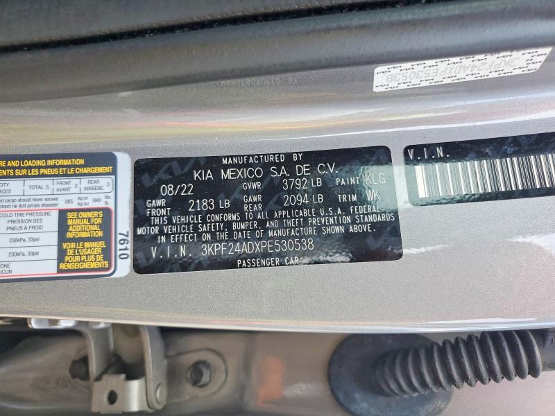 Продаж на аукціоні авто 2023 Kia Forte, vin: 3KPF24ADXPE530538, номер лоту: 62157986