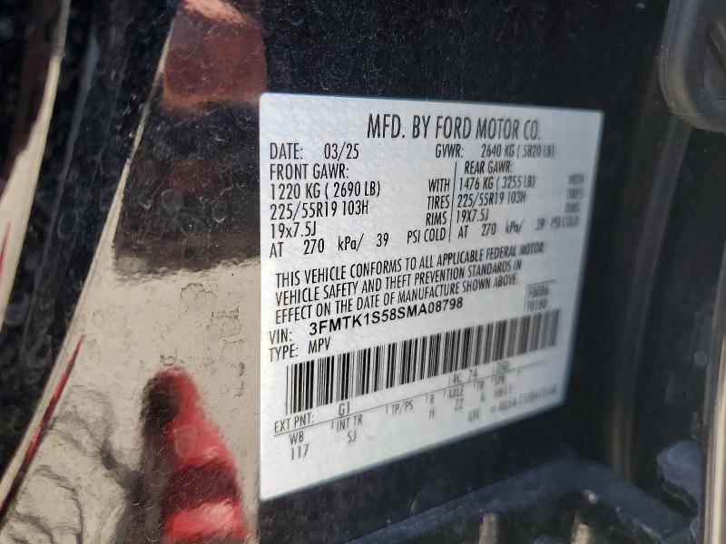Продажа на аукционе авто 2025 Ford Mustang Mach-e, vin: 3FMTK1S58SMA08798, номер лота: 56194256