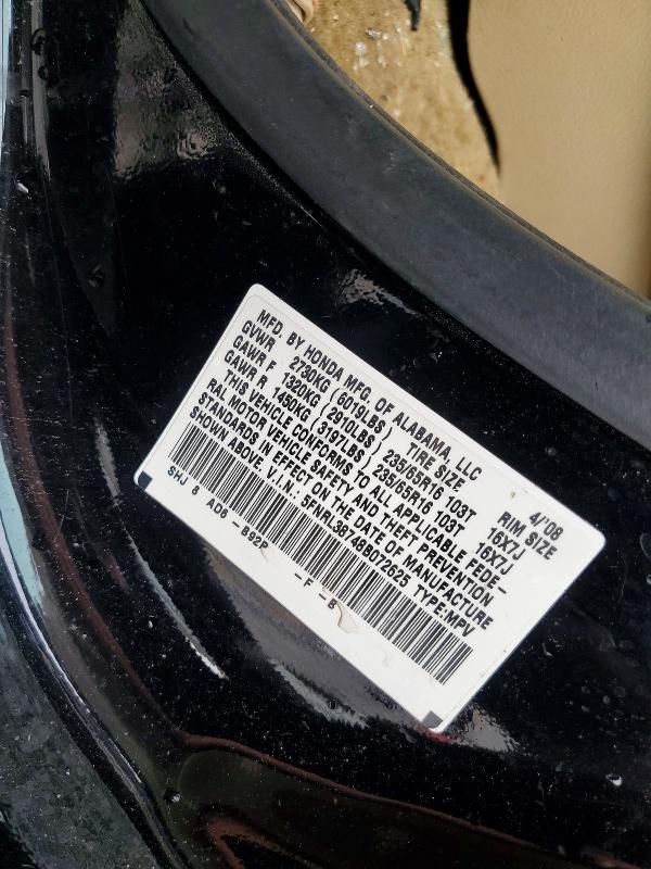 Продажа на аукционе авто 2008 Honda Odyssey, vin: 5FNRL38748B072625, номер лота: 60269106