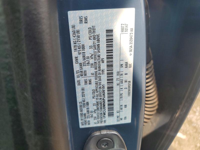 Продажа на аукционе авто 2023 Ford Escape, vin: 1FMCU0MN8PUA08191, номер лота: 61612436