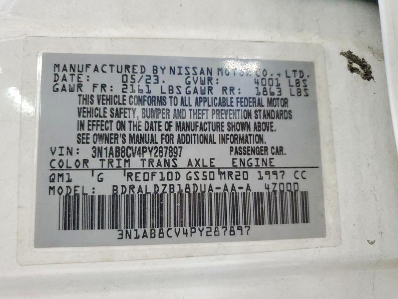 Aukcja sprzedaży 2023 Nissan Sentra, vin: 3N1AB8CV4PY287897, numer aukcji: 62405226
