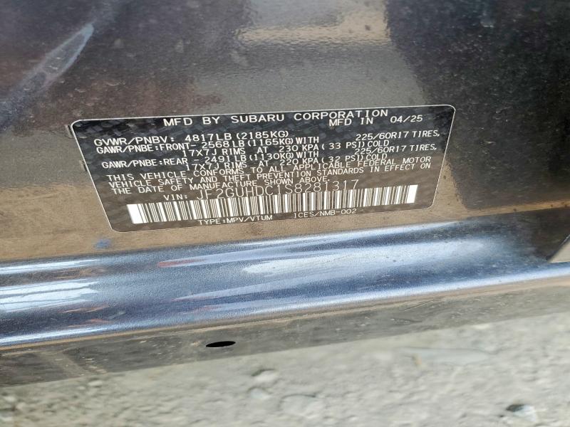 2025 Subaru Crosstrek მანქანა იყიდება აუქციონზე, vin: JF2GUHDC1S8281317, აუქციონის ნომერი: 62217486