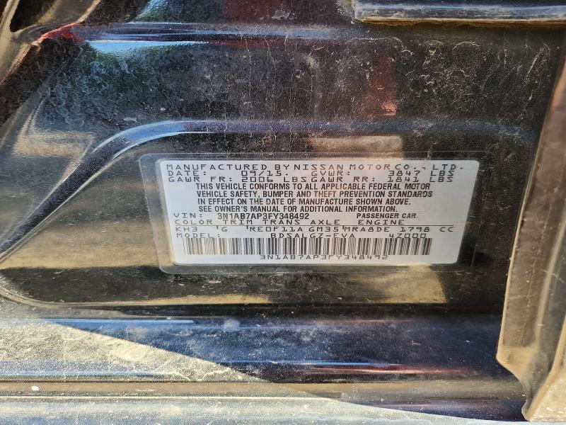 Aukcja sprzedaży 2015 Nissan Sentra, vin: 3N1AB7AP3FY348492, numer aukcji: 59310486