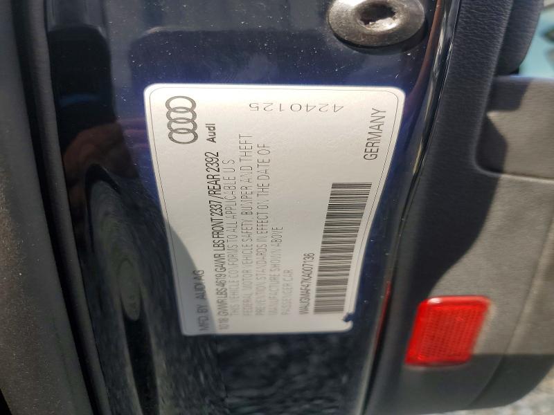 Aukcja sprzedaży 2019 Audi A4, vin: WAUGMAF47KA007136, numer aukcji: 61201636