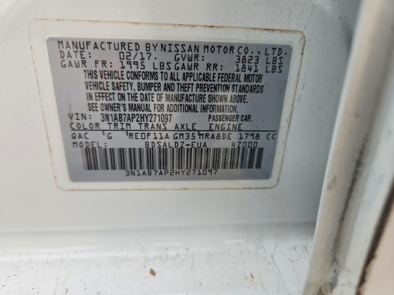 Aukcja sprzedaży 2017 Nissan Sentra, vin: 3N1AB7AP2HY271097, numer aukcji: 62385236