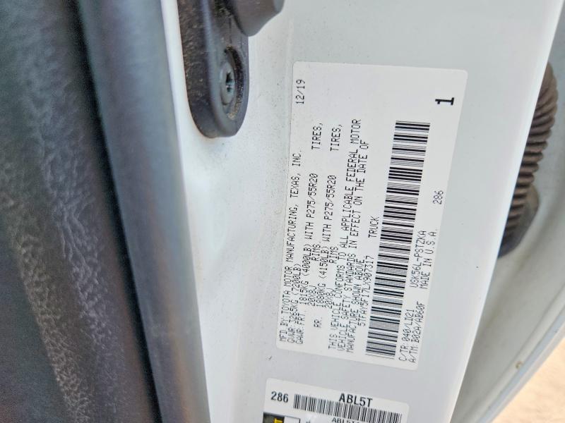 Aukcja sprzedaży 2020 Toyota Tundra, vin: 5TFAY5F17LX907317, numer aukcji: 59845816