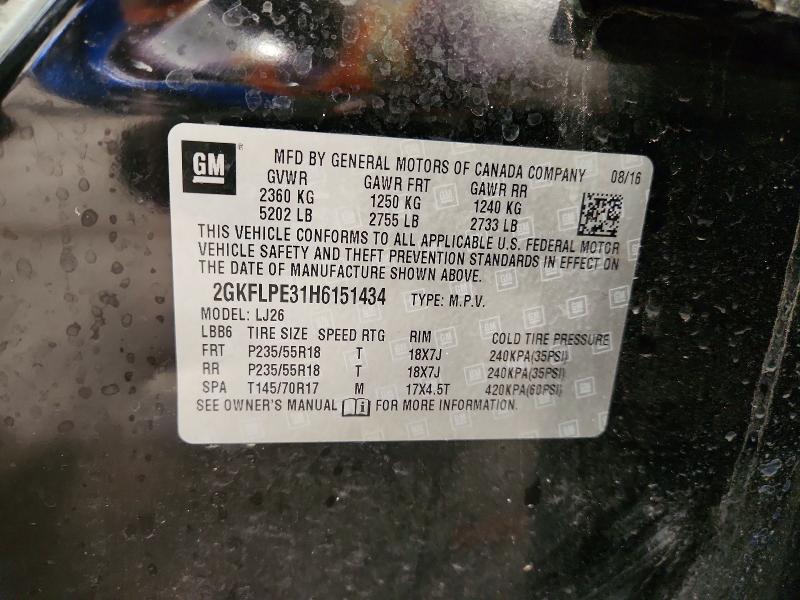 Продаж на аукціоні авто 2017 Gmc Terrain, vin: 2GKFLPE31H6151434, номер лоту: 62702846