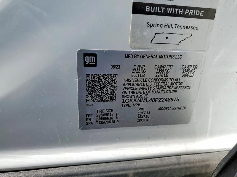 Aukcja sprzedaży 2023 Gmc Acadia, vin: 1GKKNML48PZ248975, numer aukcji: 62943346