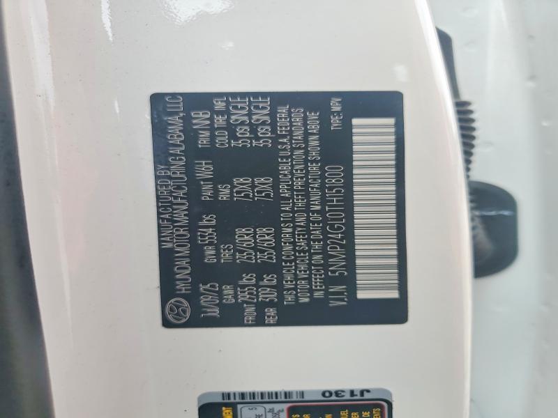 2026 Hyundai Santa Fe მანქანა იყიდება აუქციონზე, vin: 5NMP24GL0TH151800, აუქციონის ნომერი: 54450996