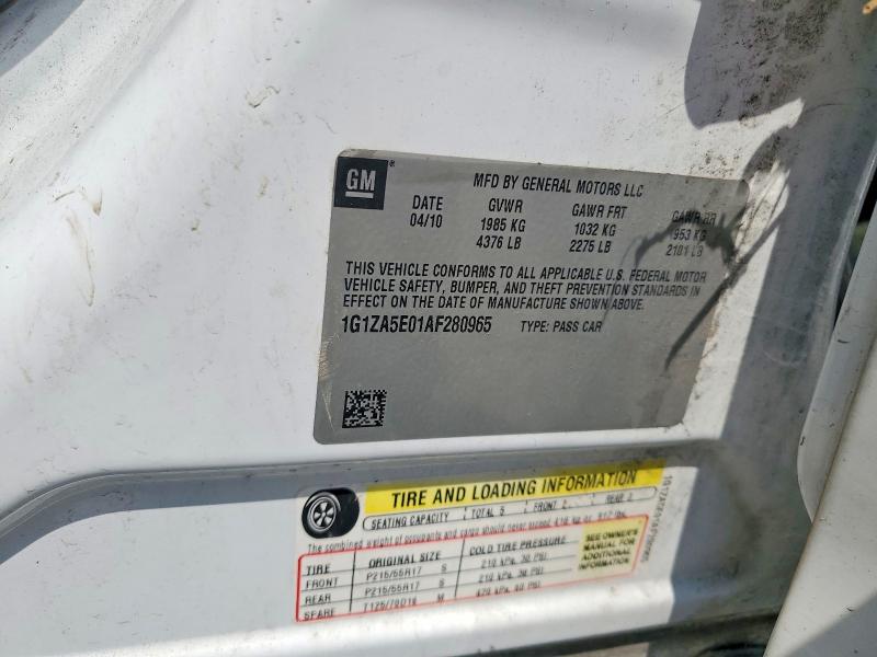 Продажа на аукционе авто 2010 Chevrolet Malibu, vin: 1G1ZA5E01AF280965, номер лота: 60186366