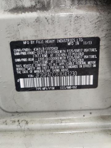 Продажа на аукционе авто 2014 Subaru Xv Crosstrek, vin: JF2GPACC2E8243230, номер лота: 62486846