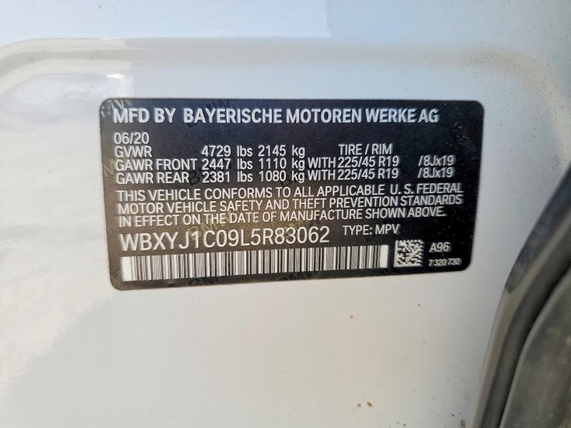 59703256 :رقم المزاد ، WBXYJ1C09L5R83062 vin ، 2020 Bmw X2 مزاد بيع