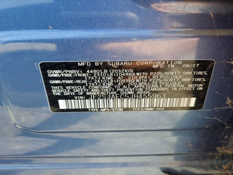 Aukcja sprzedaży 2018 Subaru Forester, vin: JF2SJAEC5JH455963, numer aukcji: 62303696
