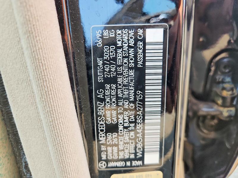 Aukcja sprzedaży 1995 Mercedes-benz S, vin: WDBGA43E8SA277159, numer aukcji: 61746776