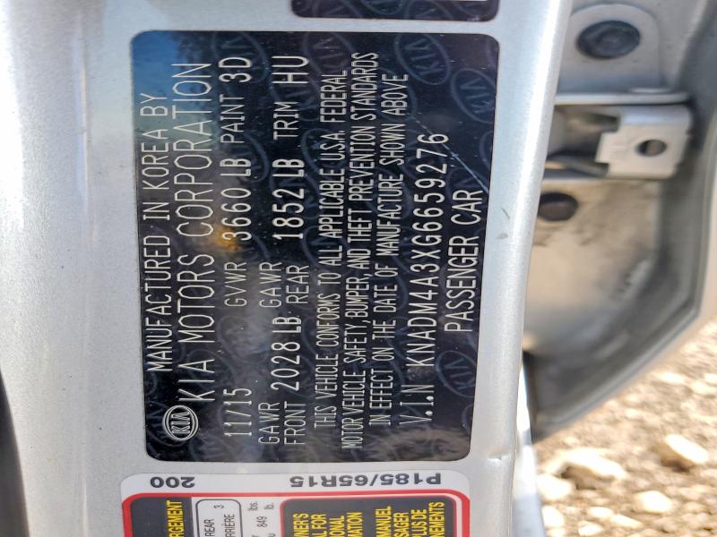2016 Kia Rio მანქანა იყიდება აუქციონზე, vin: KNADM4A3XG6659276, აუქციონის ნომერი: 62847786