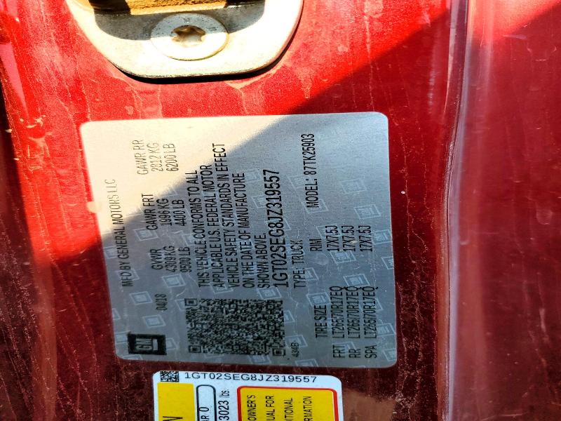 Aukcja sprzedaży 2018 Gmc Sierra, vin: 1GT02SEG8JZ319557, numer aukcji: 58415376