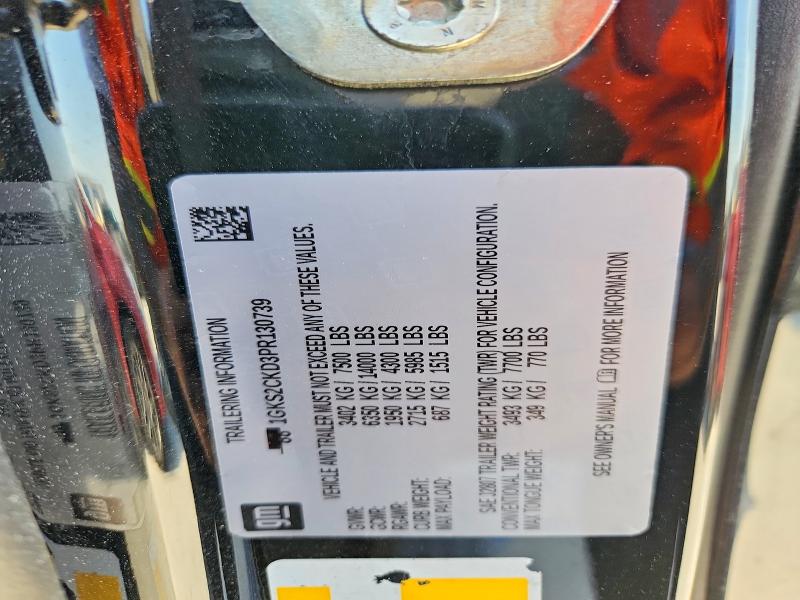 61748766 :رقم المزاد ، 1GKS2CKD3PR130739 vin ، 2023 Gmc Yukon مزاد بيع
