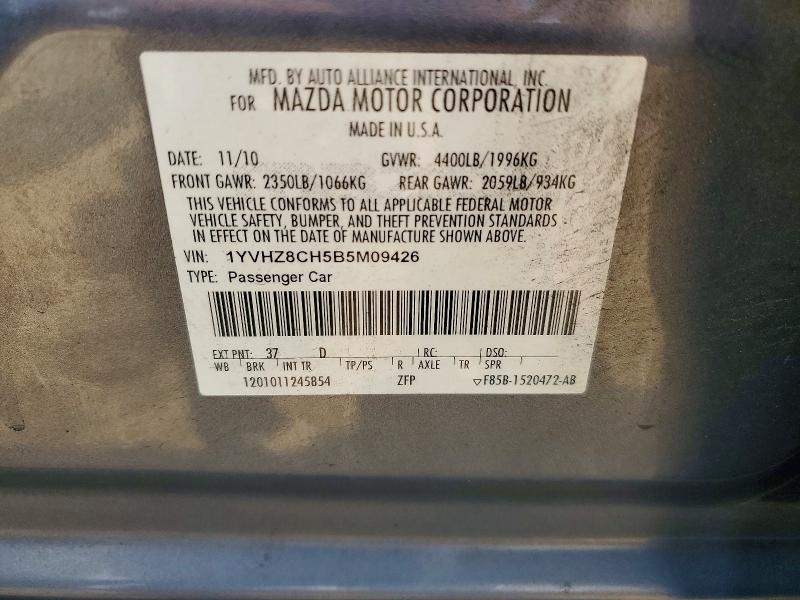 Продаж на аукціоні авто 2011 Mazda 6, vin: 1YVHZ8CH5B5M09426, номер лоту: 62341636