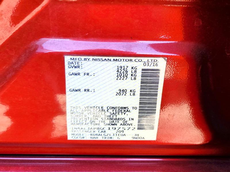 2016 Nissan Altima მანქანა იყიდება აუქციონზე, vin: 1N4AL3AP8GC197572, აუქციონის ნომერი: 60527596