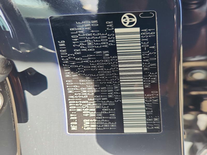 Продаж на аукціоні авто 2023 Toyota Corolla, vin: 5YFP4MCE5PP150526, номер лоту: 62458896