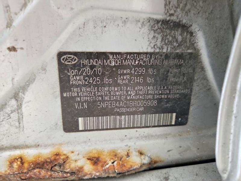 Продажа на аукционе авто 2011 Hyundai Sonata, vin: 5NPEB4AC1BH005908, номер лота: 61752796