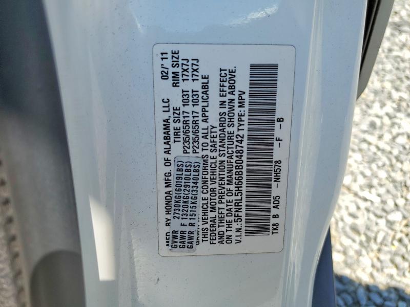 Продаж на аукціоні авто 2011 Honda Odyssey, vin: 5FNRL5H66BB048742, номер лоту: 60490146