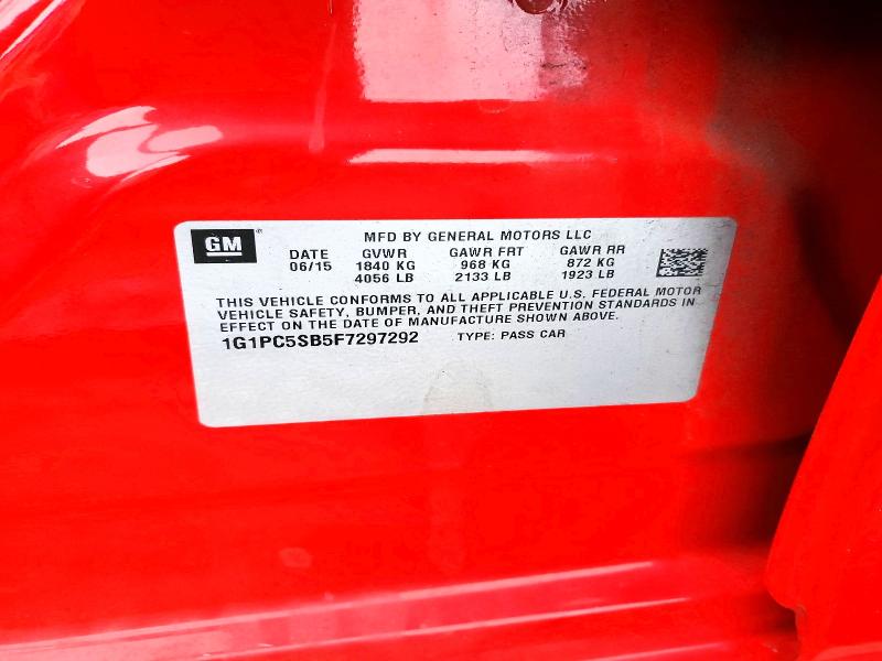 Продаж на аукціоні авто 2015 Chevrolet Cruze, vin: 1G1PC5SB5F7297292, номер лоту: 62766606
