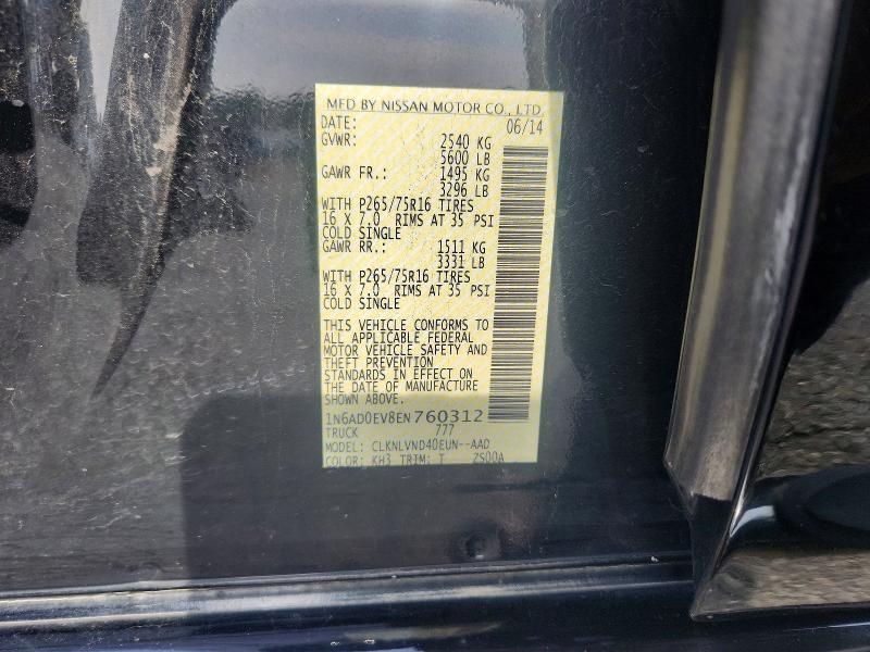 Продаж на аукціоні авто 2014 Nissan Frontier, vin: 1N6AD0EV8EN760312, номер лоту: 61975606
