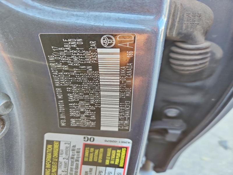 2017 Toyota Corolla მანქანა იყიდება აუქციონზე, vin: 2T1BURHE0HC845966, აუქციონის ნომერი: 60313566